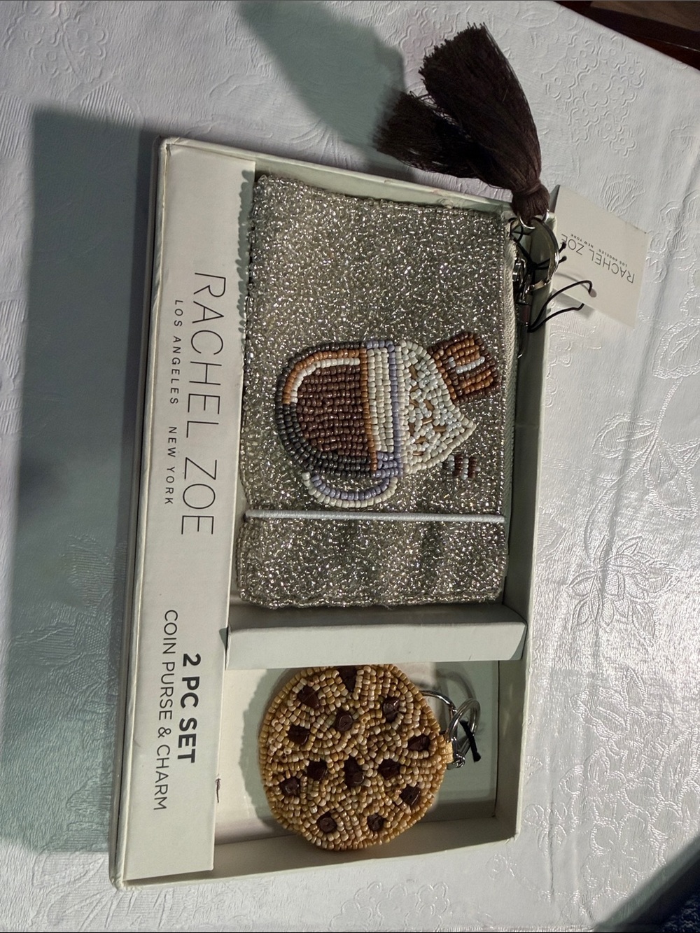 Rachel Zoe coin purse & charm 2 piece set